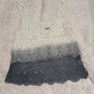 American eagle ombre crochet top